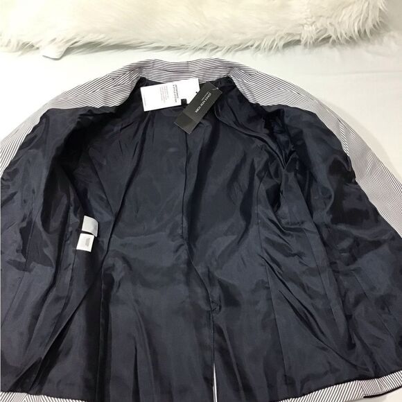 Jones New York The Julia Jacket Blue Pinstripes Stretch New Size 10 - Picture 9 of 16
